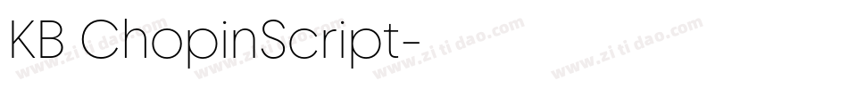KB ChopinScript字体转换